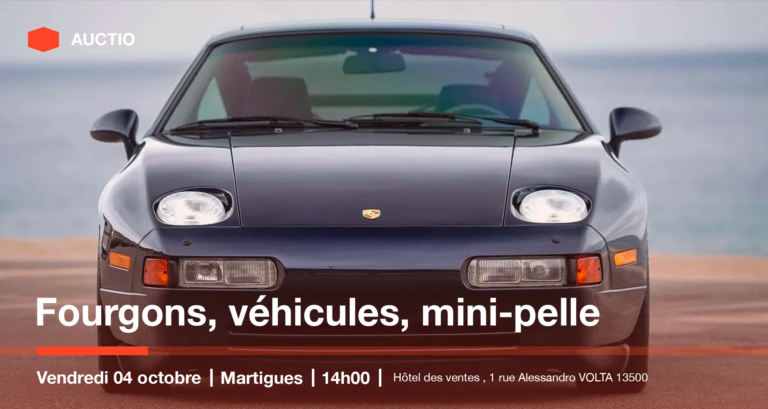 🗓️ VENTE AUX ENCHÈRES — FOURGONS VEHICULES MINI-PELLE… — 09/10 à 14h00